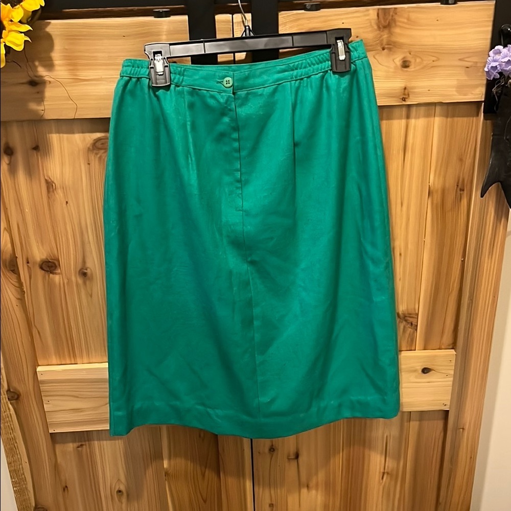 Haberdashery Collection by Persona Vibrant Green Midi Skirt - Picture 5 of 7